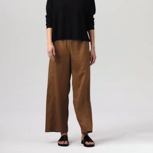 Eileen Fisher Organic Linen Wide Leg Pants